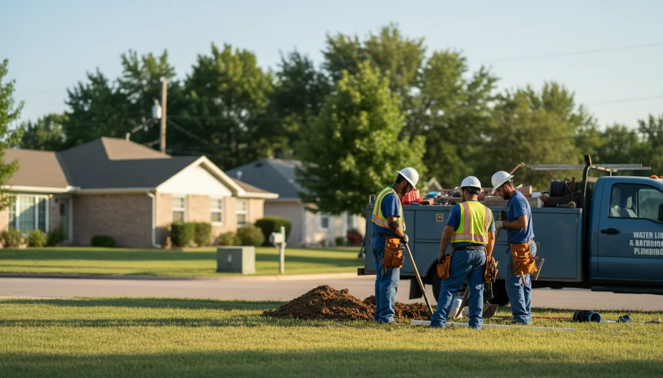 Residential water line and bathroom plumbing service in Greenbrier, AR